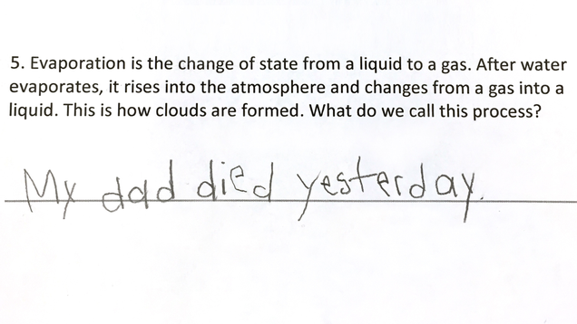 Illustration for article titled GENIUS: This Kid Had The Perfect Response To A Question On His Science Test